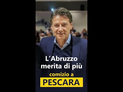 Giuseppe Conte a Pescara per supportare Luciano D’Amico