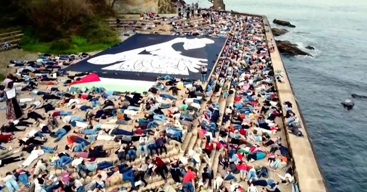 La protesta nella città basca di San Sebastian
