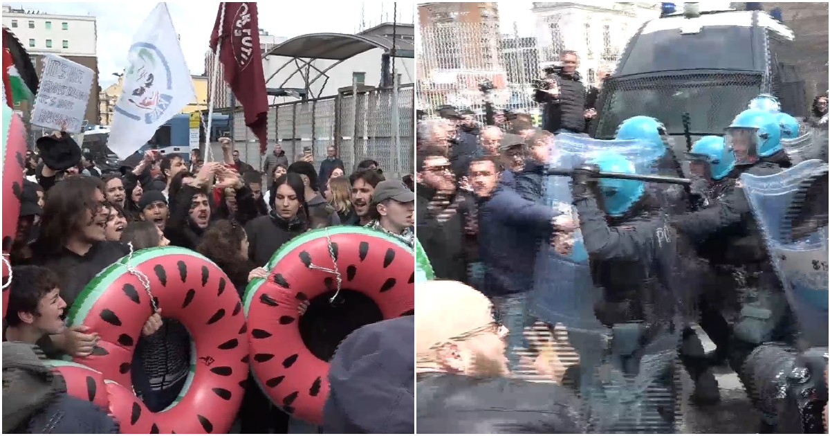 Napoli: scontri al corteo per la Palestina
